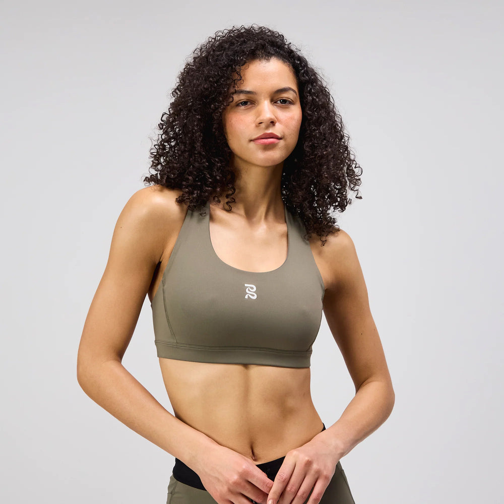 Bandit Women's Stamina Scoop Neck Run Bra Fatigue - achilles heel