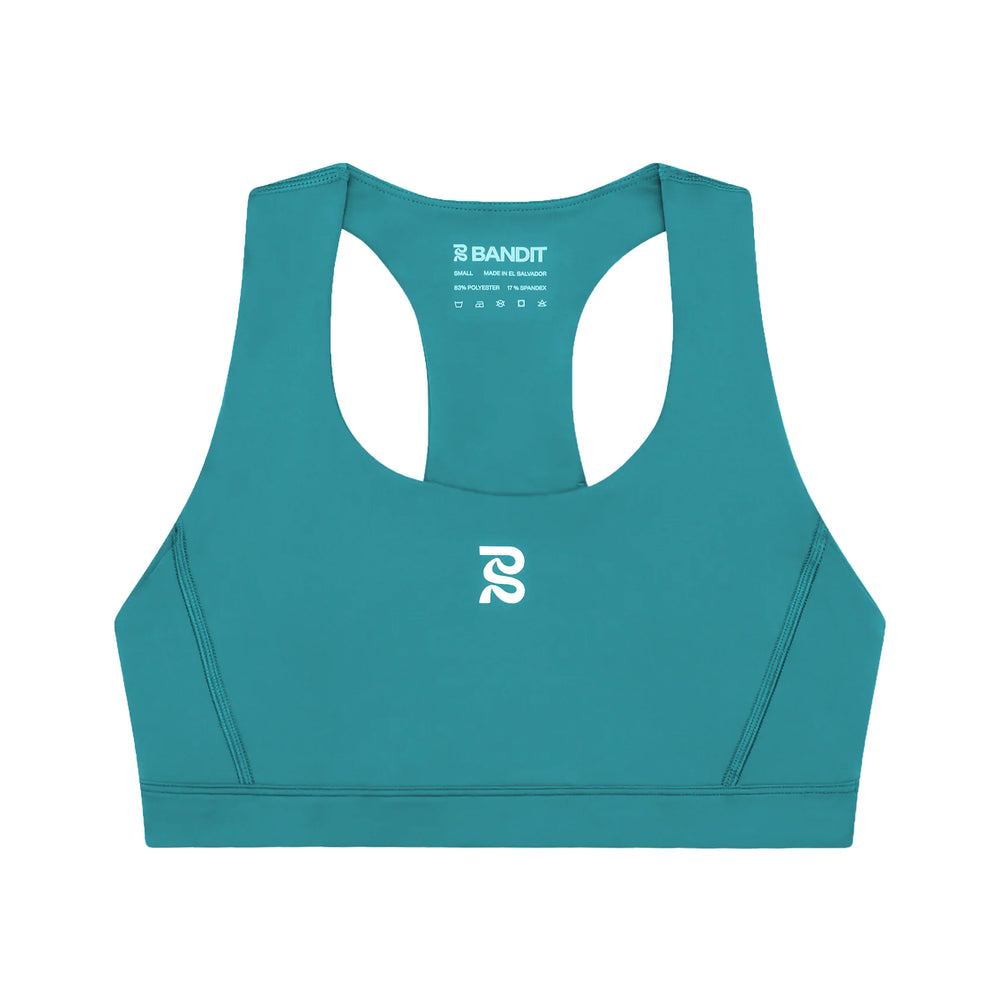 Bandit Women's Stamina Scoop Neck Run Bra Gulfstream - achilles heel