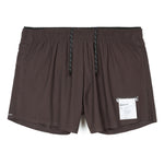 Satisfy Space‑O 2.5 Inch Distance Shorts Deep Mahogany - achilles heel