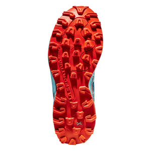 La Sportiva Women's Mutant Trail Running Shoes Storm Blue / Cherry Tomato - achilles heel