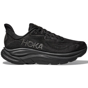 Hoka Men's Clifton 10 Wide Fit Running Shoes Black / Black - achilles heel