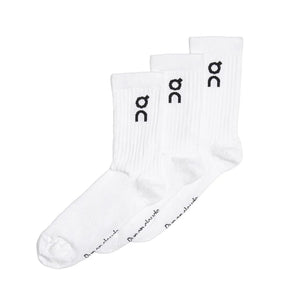 On Logo Socks High 3 Pack White - achilles heel