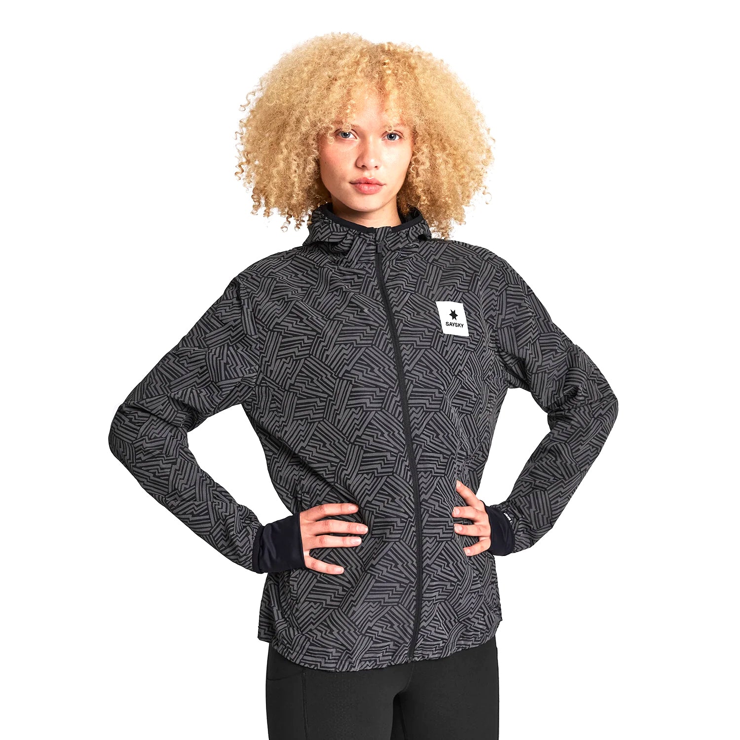 Women's Reflective Blaze Jacket Black AOP