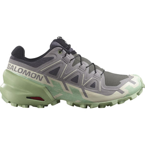 Salomon Women's Speedcross 6 Trail Running Shoes Castlerock / Vanilla Ice / Smoke Green - achilles heel
