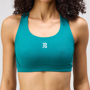 Bandit Women's Stamina Scoop Neck Run Bra Gulfstream - achilles heel