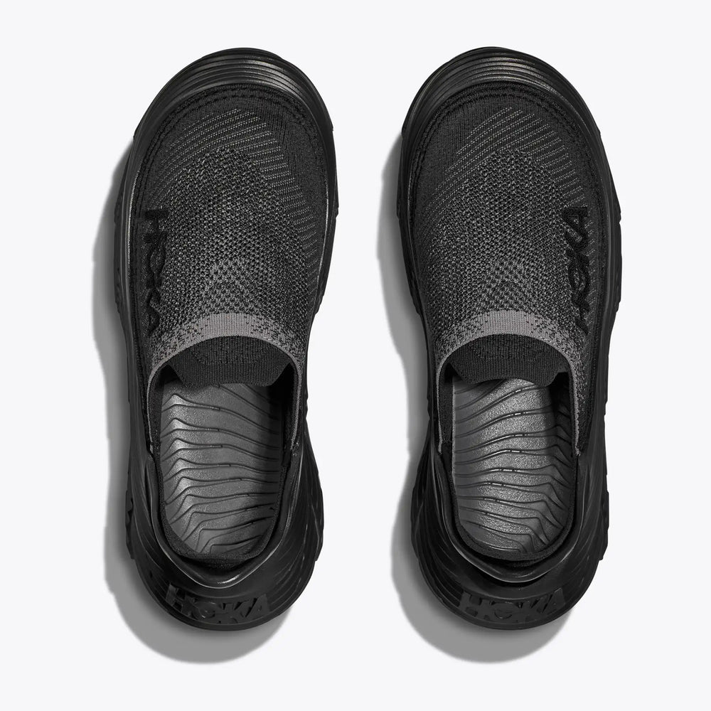 Hoka Restore TC Black / Black - achilles heel