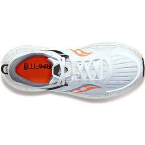 Saucony Men's Tempus Running Shoes White / Vizi Orange - achilles heel