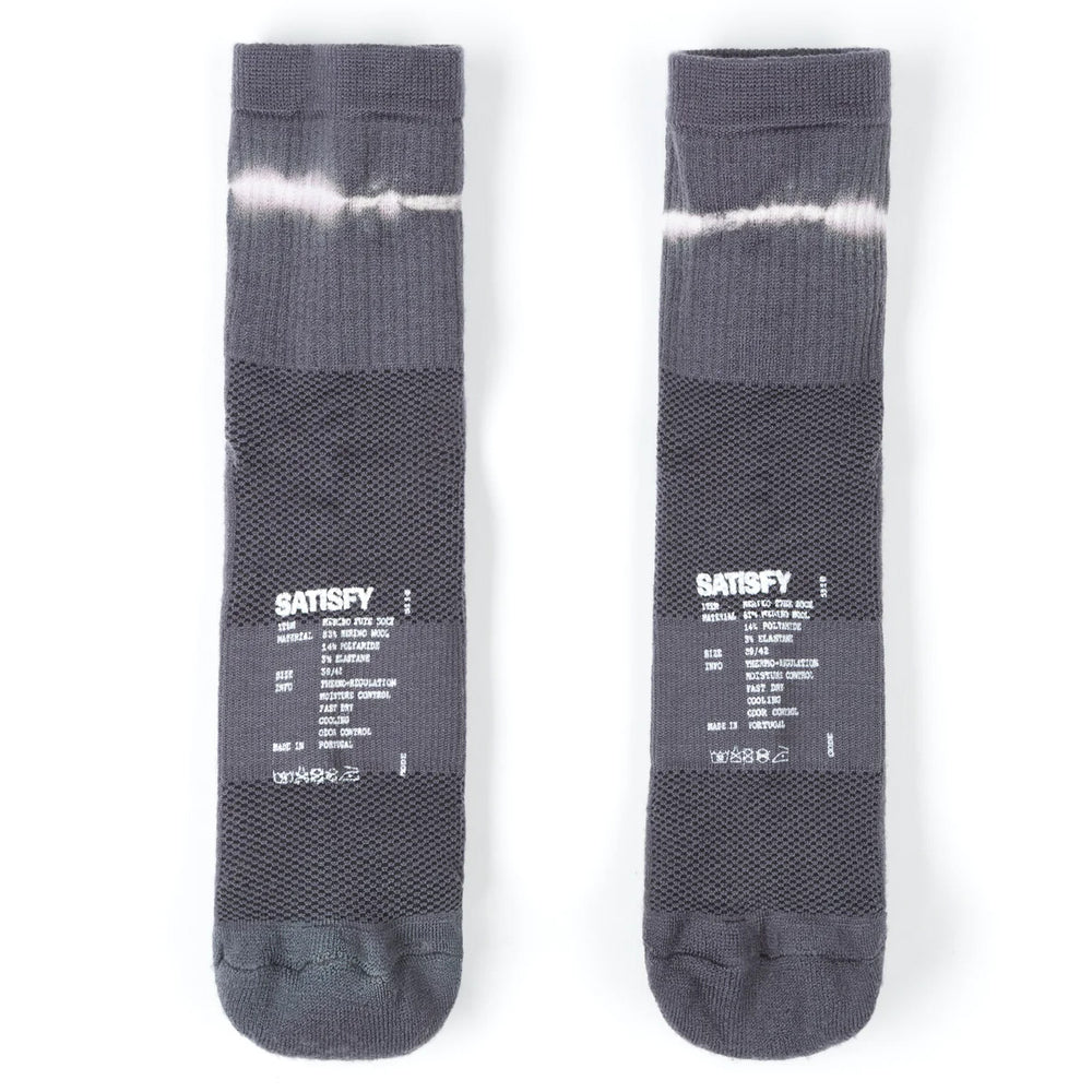 Satisfy Merino Tube Socks Quicksilver Tie-Dye - achilles heel