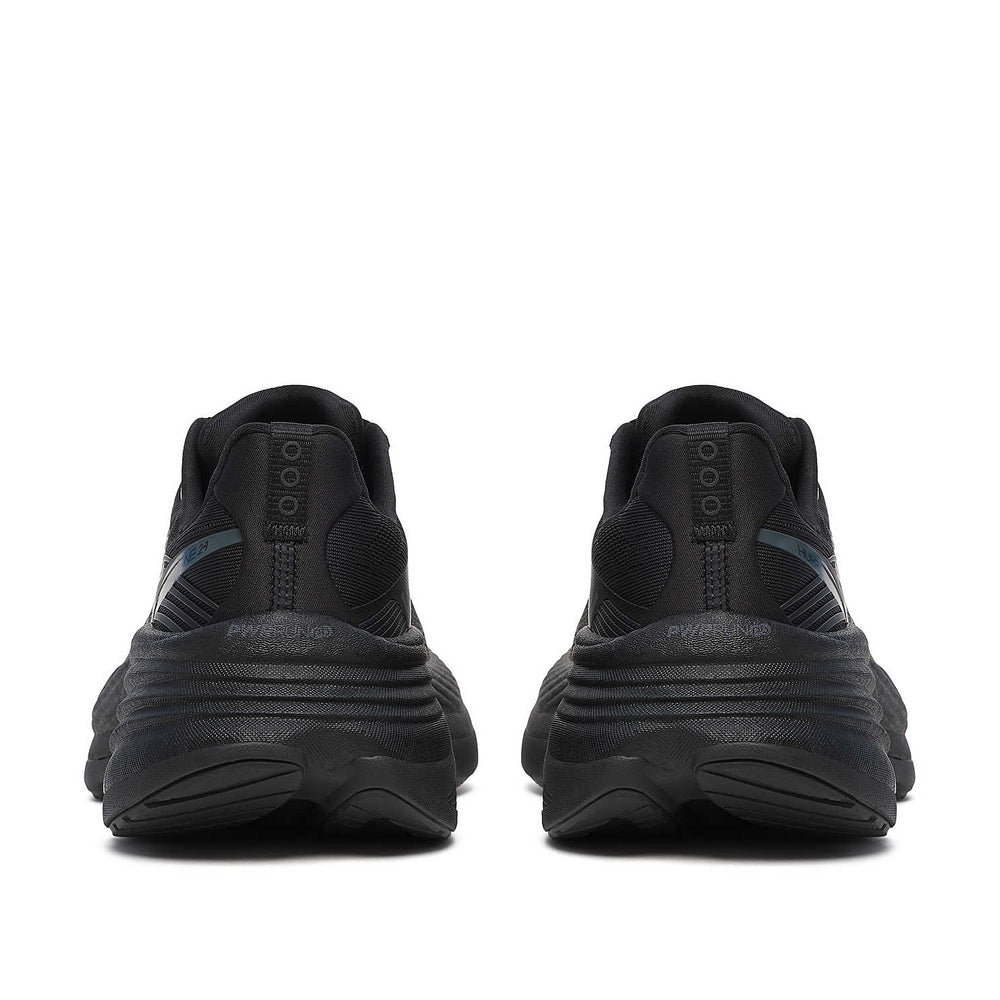 Saucony Women's Hurricane 24 Running Shoes Black / Black - achilles heel