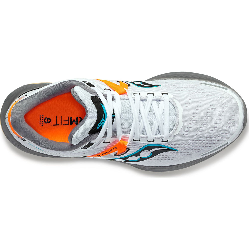 Saucony Men's Guide 16 Running Shoes White / Gravel - achilles heel