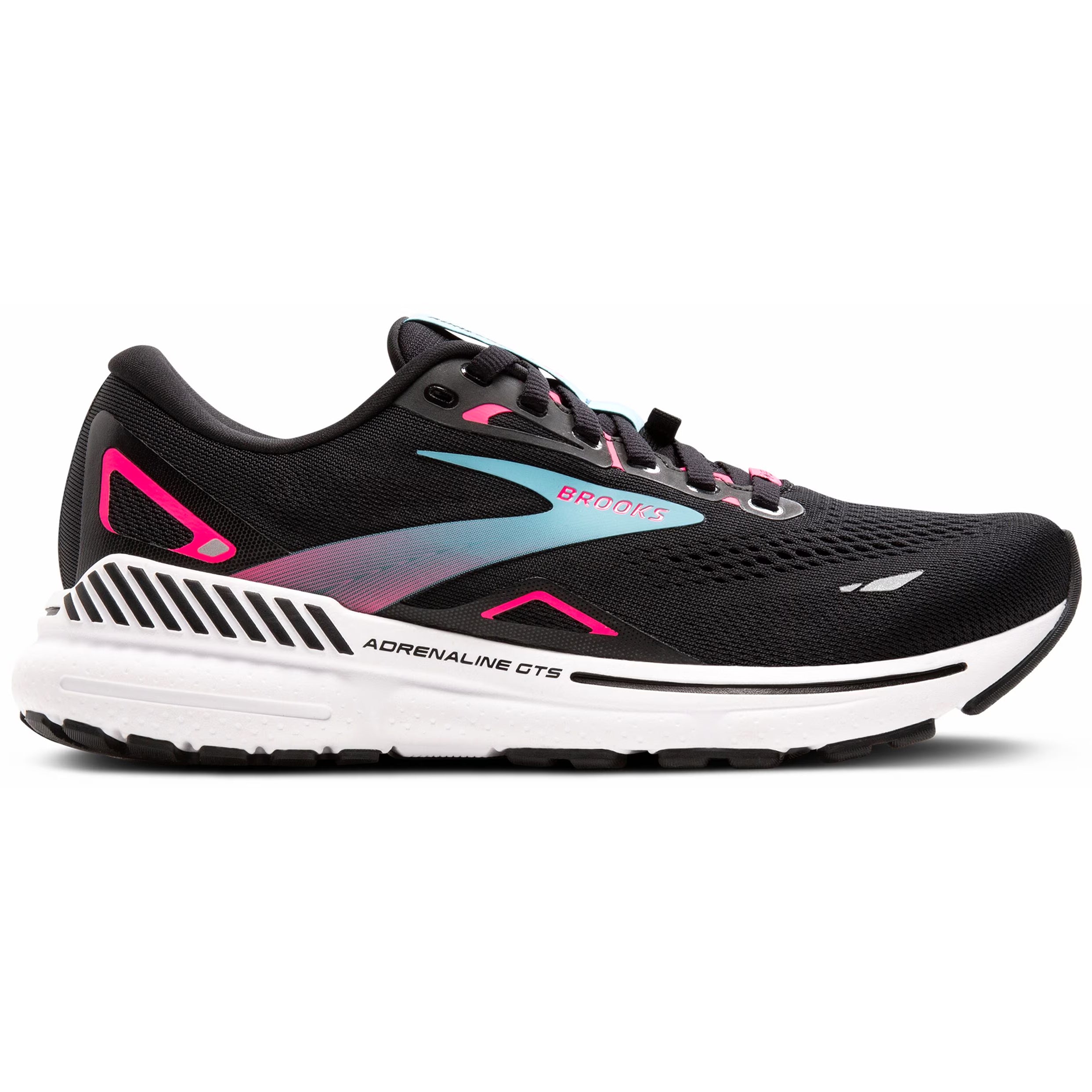 Brooks Women's Adrenaline GTS 23 GORE-TEX Running Shoes Black / Knockout Pink / Aqua - Achilles Heel