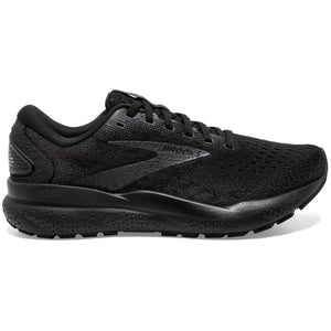 Brooks Men's Ghost 16 Wide Fit Running Shoes Black / Black / Ebony - achilles heel