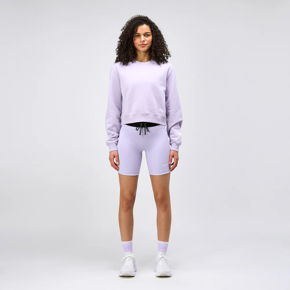 Bandit Women's Cotton Fleece Cropped Crewneck Light Thistle - achilles heel
