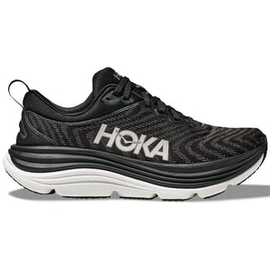 Hoka Men's Gaviota 5 Running Shoes Black / White - achilles heel