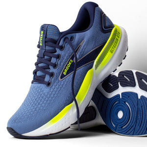 Brooks Men's Glycerin GTS 21 Running Shoes Blue / Peacoat / Nightlife - achilles heel