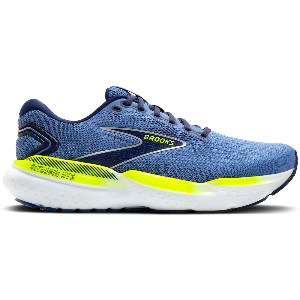 Brooks Men's Glycerin GTS 21 Running Shoes Blue / Peacoat / Nightlife - achilles heel