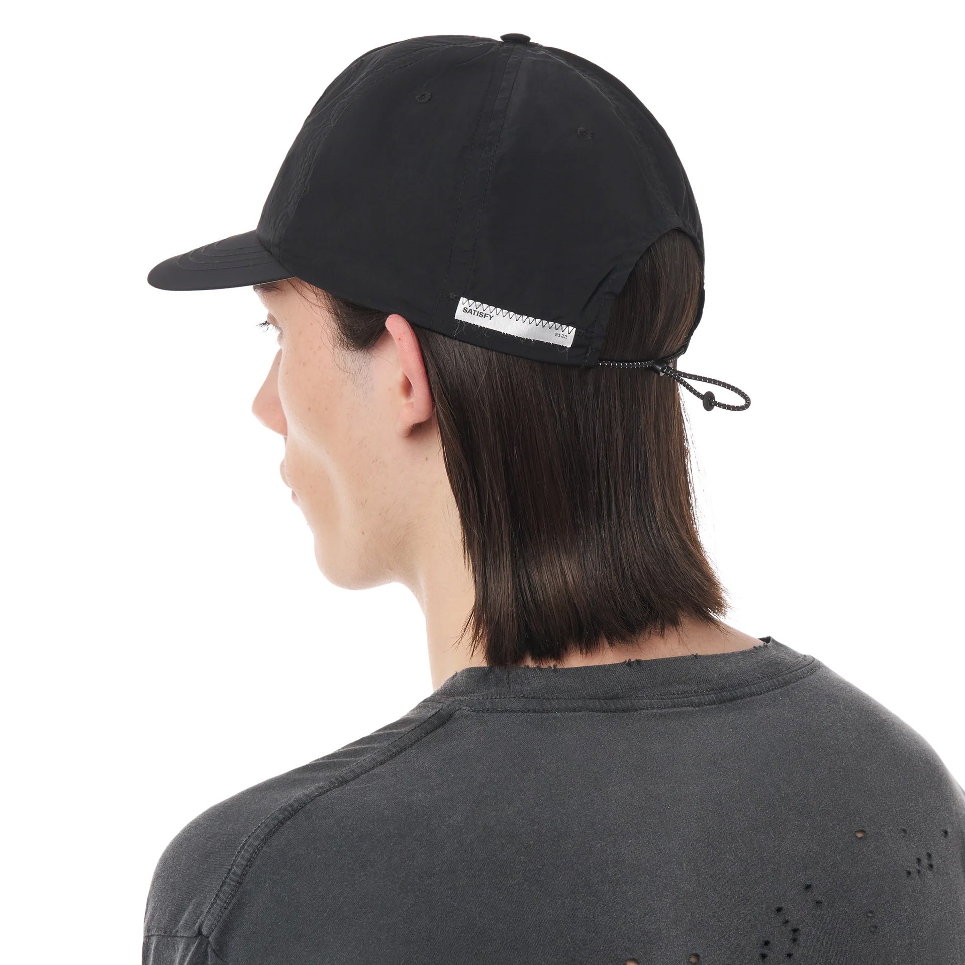 FliteSilk 5 Panel Pinch Cap Black