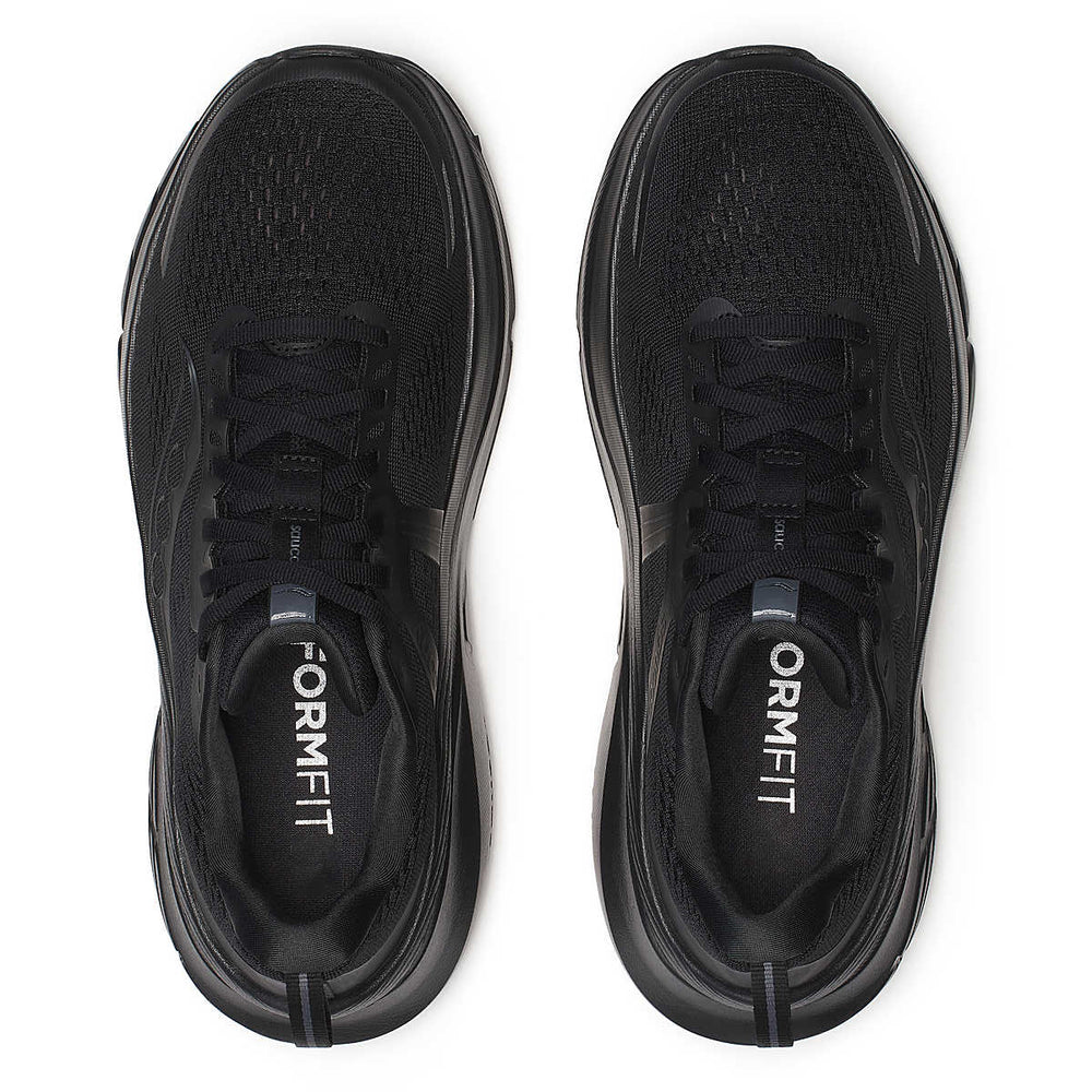 Saucony Men's Guide 18 Running Shoes Triple Black - achilles heel
