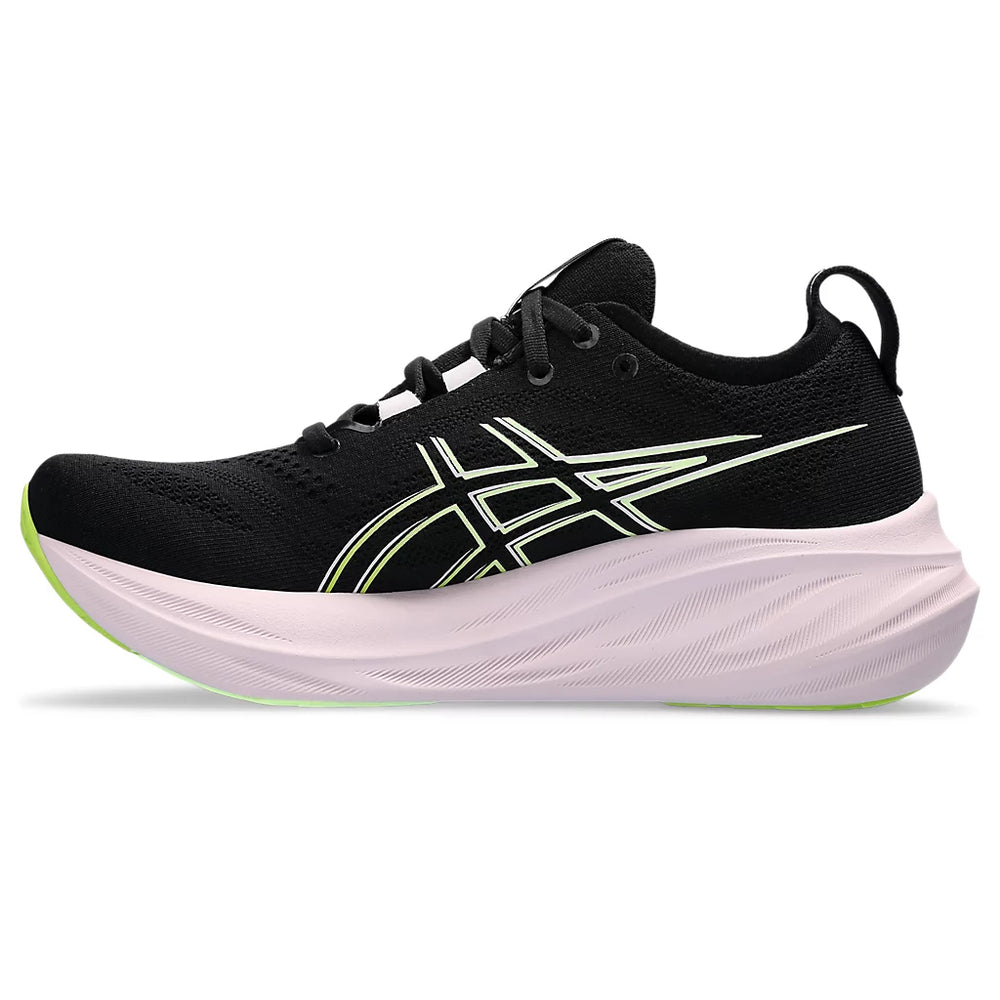 Asics Women's Gel-Nimbus 26 Running Shoes Black / Neon Lime - achilles heel