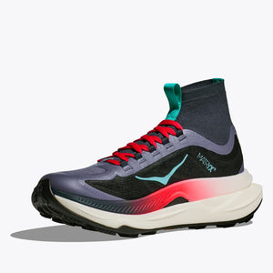 Hoka Men's Tecton X 3 Trail Running Shoes Stormy Skies / Cerise - achilles heel