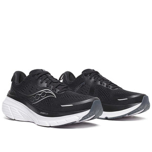 Saucony Women's Guide 18 Running Shoes Black / White - achilles heel