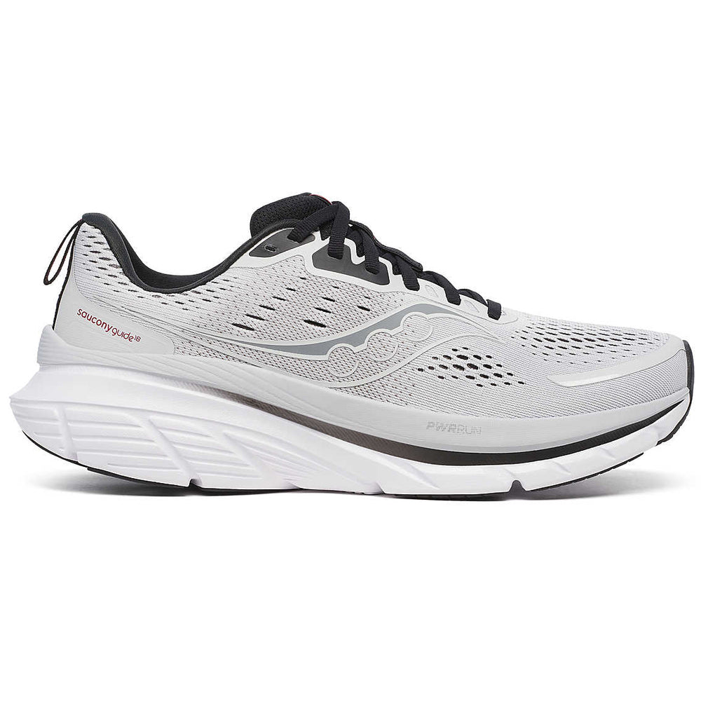 Saucony Men's Guide 18 Running Shoes Cloud / Black - achilles heel