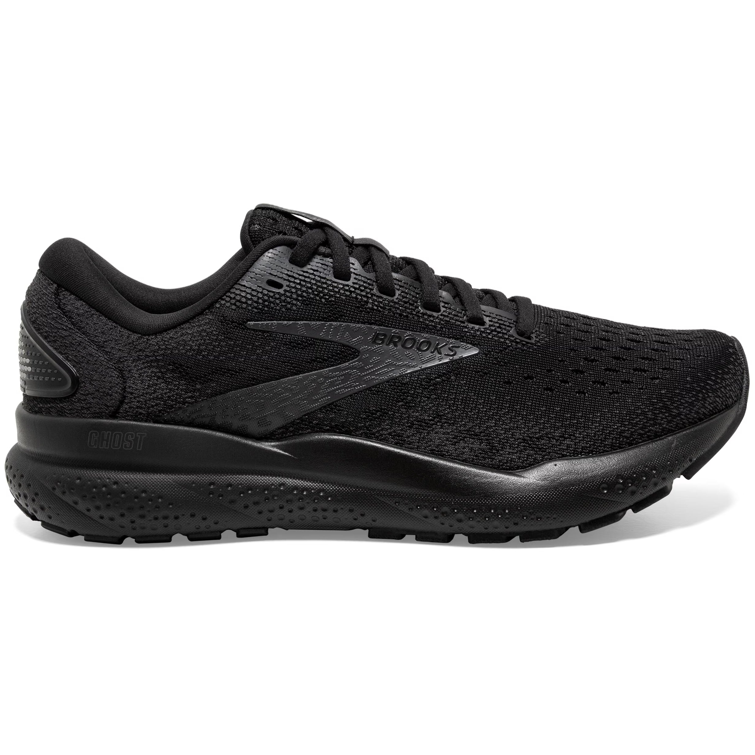 Brooks Women's Ghost 16 Wide Fit Running Shoes Black / Black / Ebony - Achilles Heel