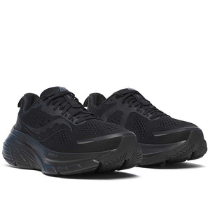 Saucony Men's Guide 18 Running Shoes Triple Black - achilles heel