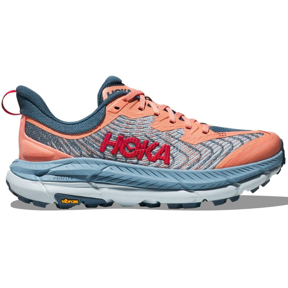 Hoka Women's Mafate Speed 4 Trail Running Shoes Papaya / Real Teal - achilles heel