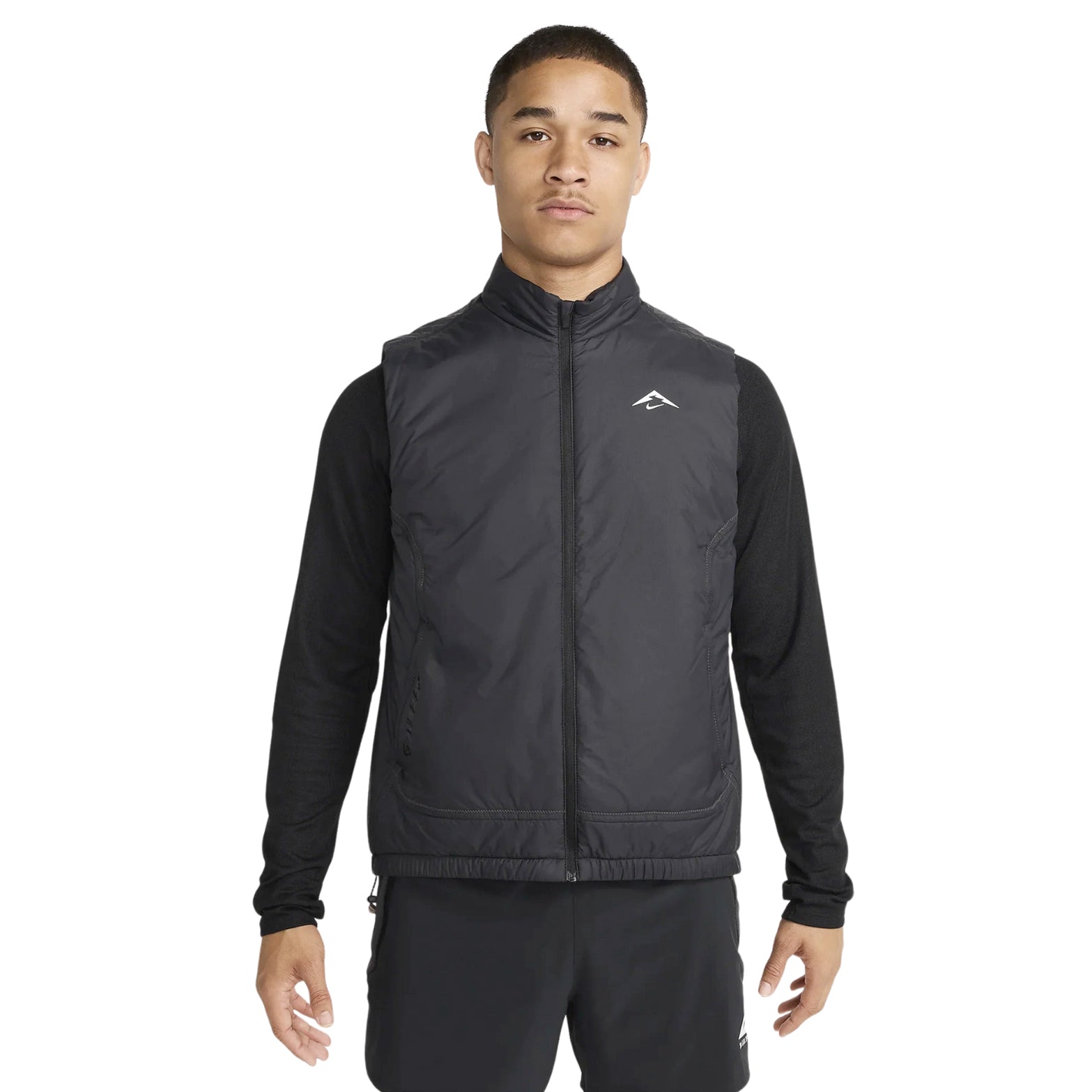 Nike Men's PrimaLoft Therma-FIT Trail Running Gilet Black / Summit White - Achilles Heel