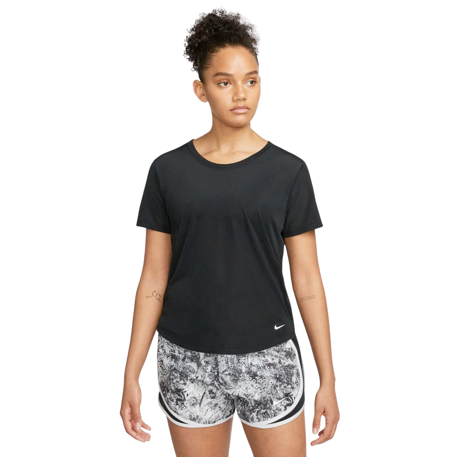 Nike Women's Dri-FIT One Breathe Tee Black / White - Achilles Heel