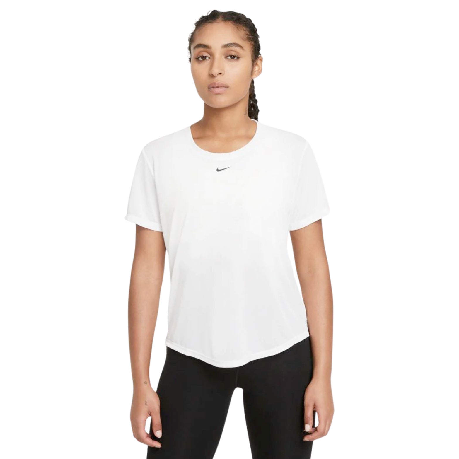 Nike Women's Dri-FIT One Tee White / Black - Achilles Heel
