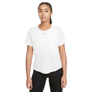 Nike Women's Dri-FIT One Tee White / Black - achilles heel