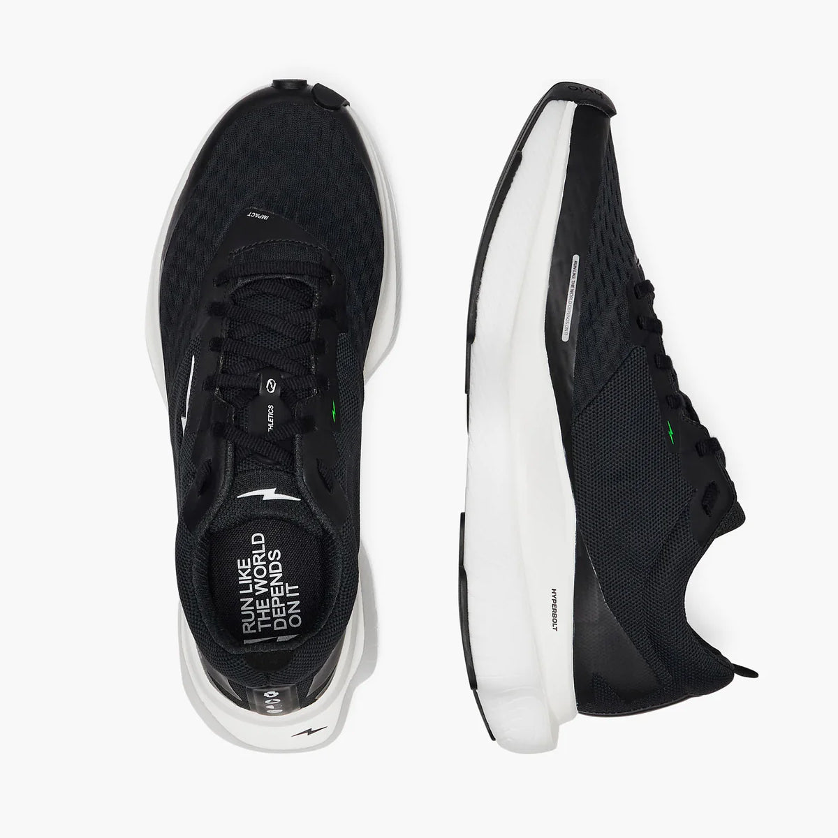 Hylo Impact Running Shoes Black / White - Achilles Heel