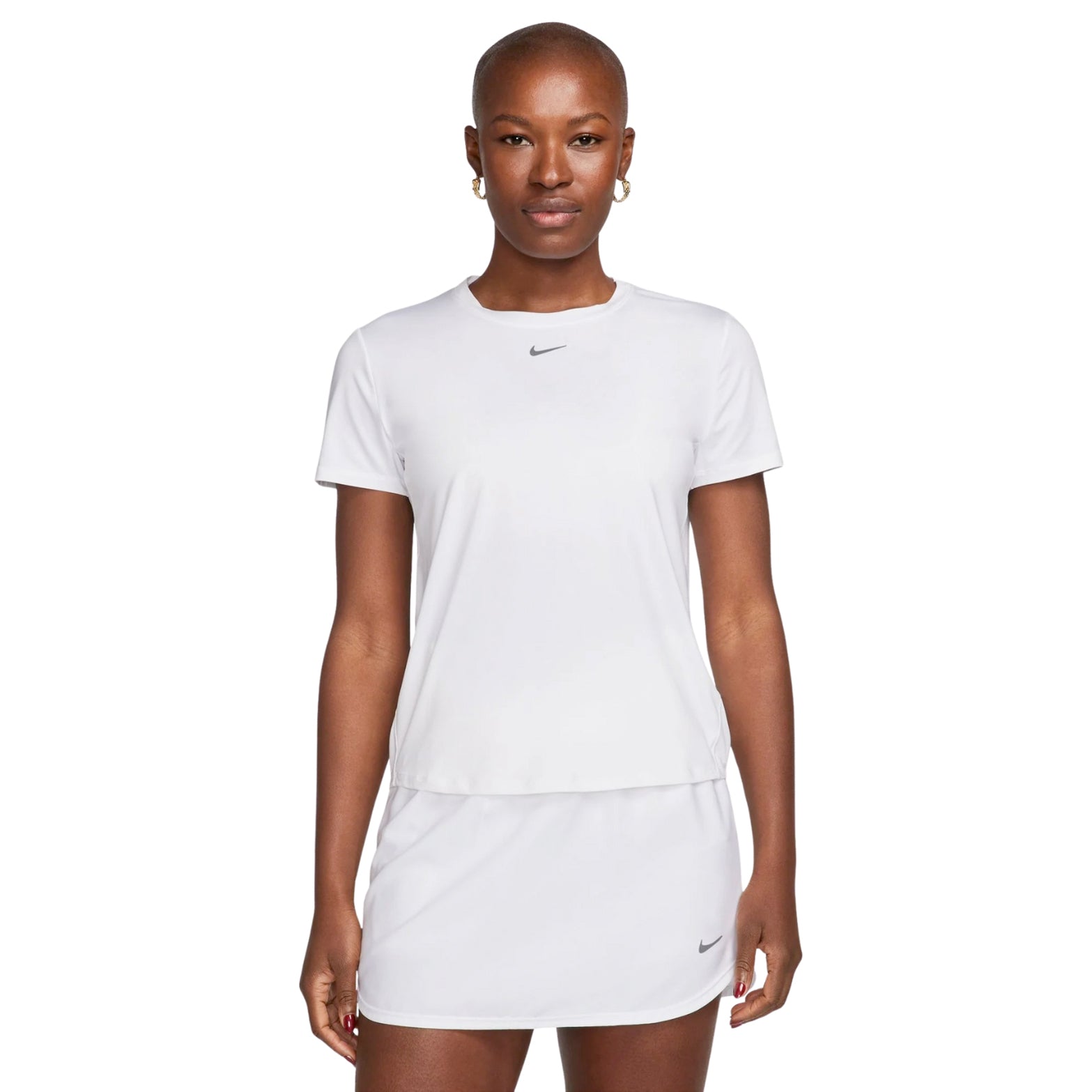 Nike Women's One Dri-FIT Classic Tee White / Black - Achilles Heel