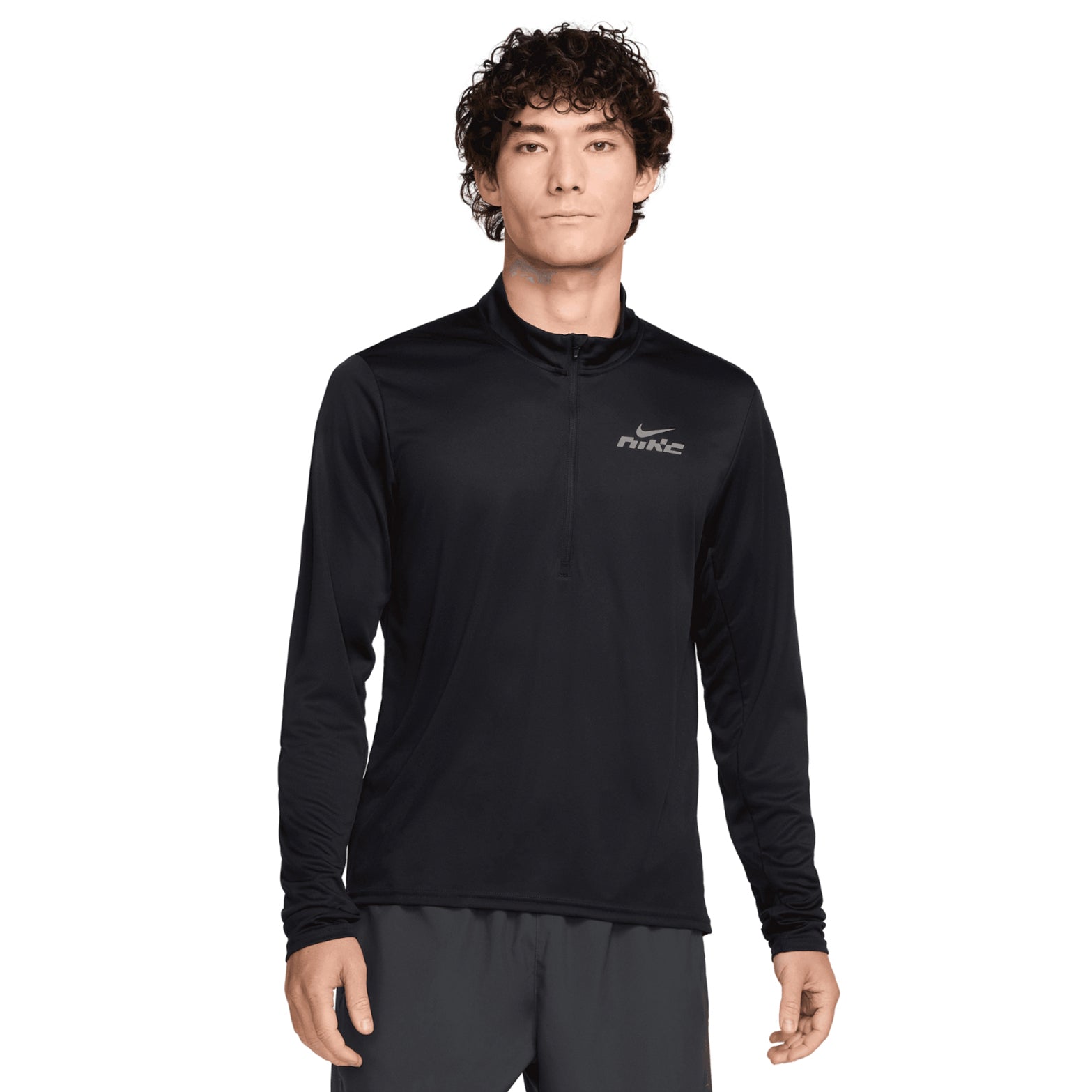 Nike Men's Dri-FIT Pacer Flash Running Top Black / Reflective Silver - Achilles Heel