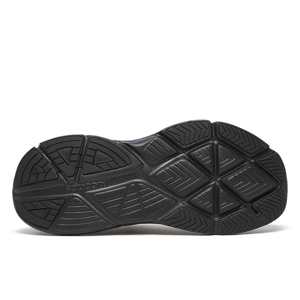 Saucony Men's Guide 18 Running Shoes Triple Black - achilles heel