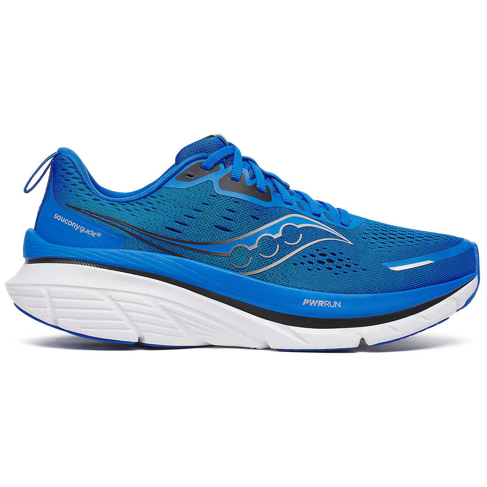 Saucony Men's Guide 18 Running Shoes Skydiver / Black - achilles heel