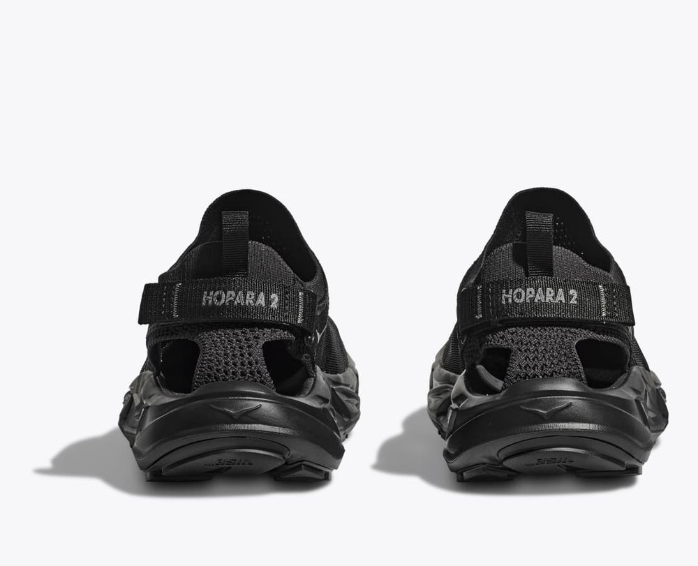 Hoka Men's Hopara 2 Sandal Black / Black - achilles heel