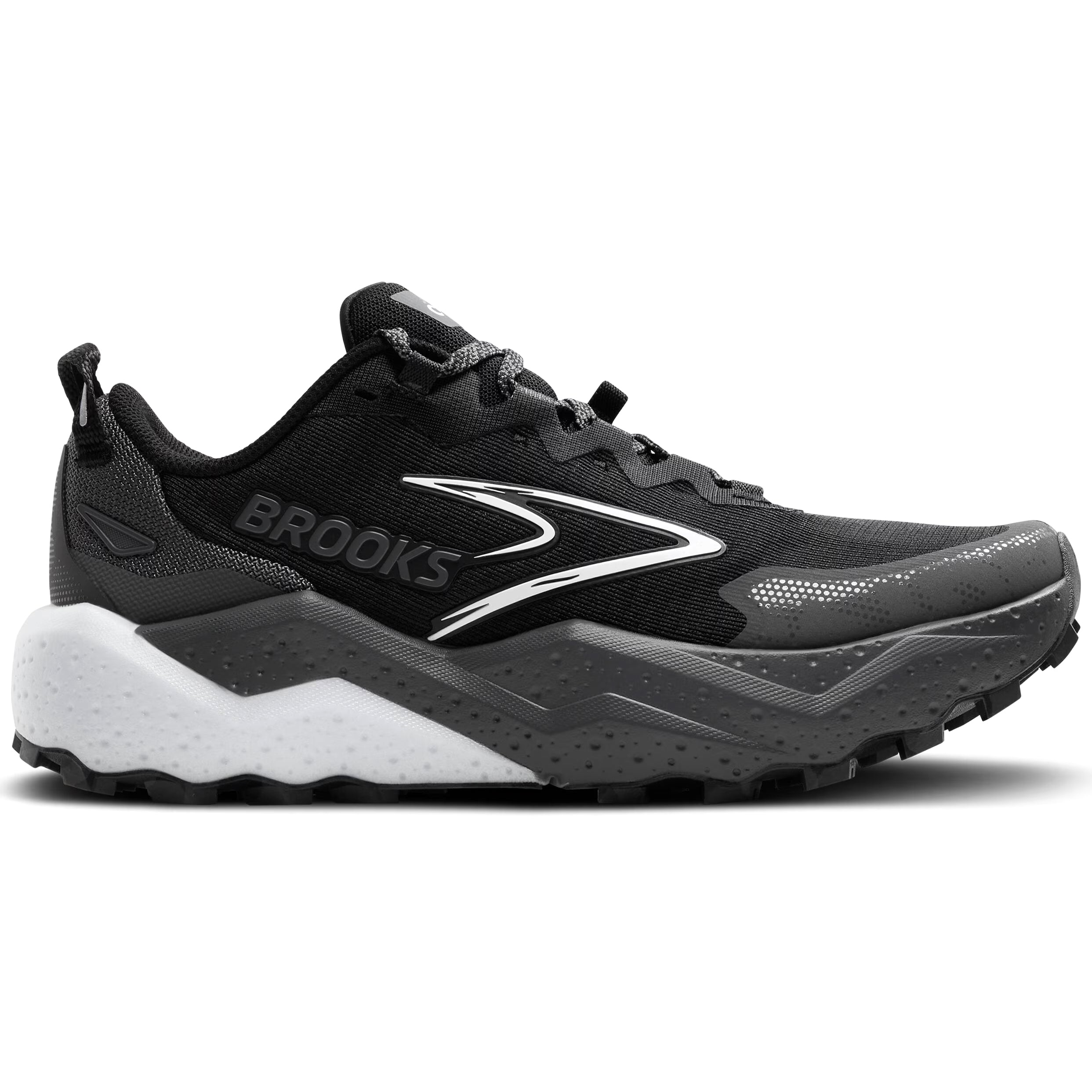 Brooks Men's Caldera 8 Trail Running Shoes Black / Blackened Pearl / White - Achilles Heel
