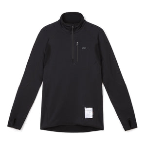 Satisfy GhostFleece Half-Zip Top Black - achilles heel