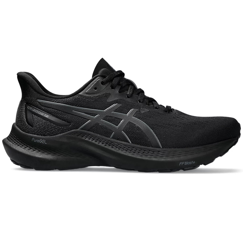 Asics Women's GT-2000 12 Running Shoes Black / Black - achilles heel