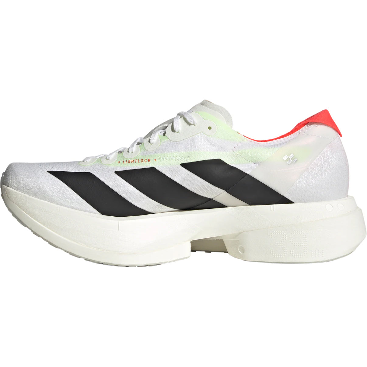 Mens's Adizero Adios Pro 4 Running Shoes Cloud White / Core Black / Silver Metallic - Achilles Heel