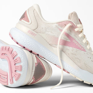 Brooks Women's Ghost 16 Running Shoes Coconut / Zephyr / White - achilles heel