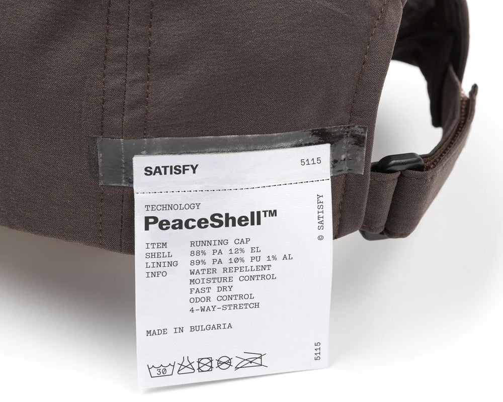 Satisfy PeaceShell Running Cap Brown - achilles heel
