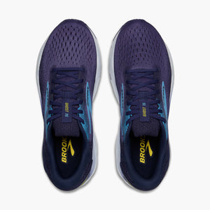Brooks Men's Ghost 16 Running Shoes Blue / Bonnie Blue / Yellow - achilles heel