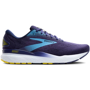 Brooks Men's Ghost 16 Running Shoes Blue / Bonnie Blue / Yellow - achilles heel