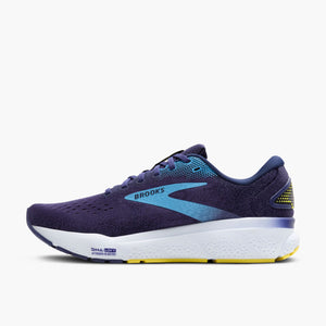 Brooks Men's Ghost 16 Running Shoes Blue / Bonnie Blue / Yellow - achilles heel