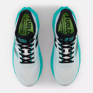 New Balance Men's Fuelcell SuperComp Trainer v3 Running Shoes Cyber Jade / White / Black - achilles heel