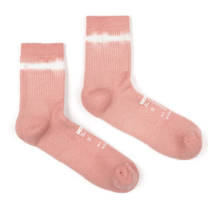 Satisfy Merino Tube Socks Dusty Pink Tie-Dye - achilles heel
